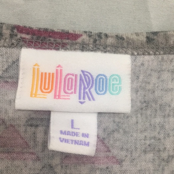 Lularoe Gray And Purple Irma - Picture 4 of 5